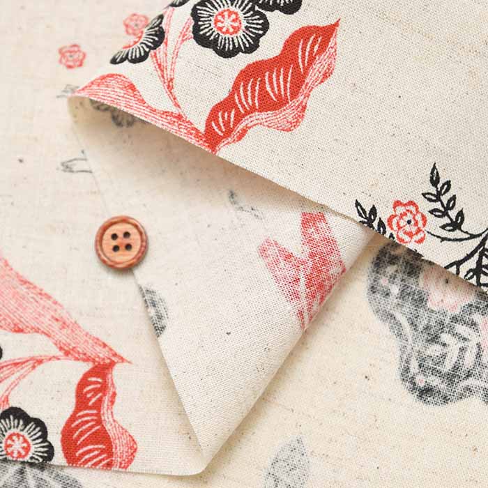 C/L muslin Print Fabric - Sanae Sugimoto "Garden - nomura tailor