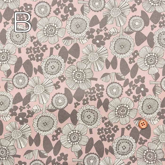 Cotton Oxford Printed Fabric - Linnea Flower - nomura tailor