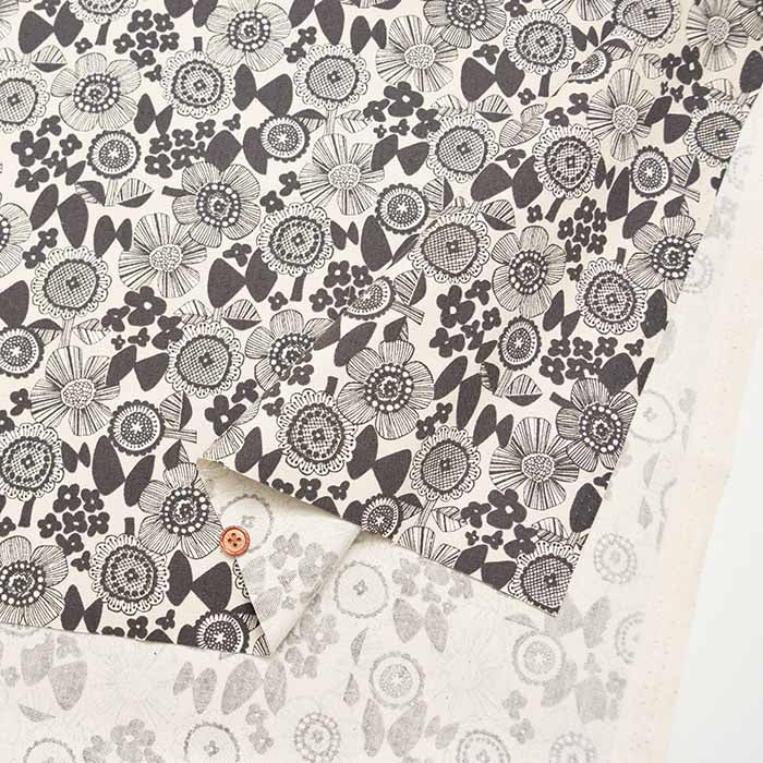 Cotton Oxford Printed Fabric - Linnea Flower - nomura tailor