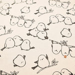 Canvas Fabric - simply animals - Shimaenaga Bird - nomura tailor