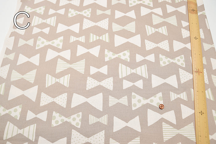 Cotton Oxford Fabric - Natural Girl Ribbon - nomura tailor