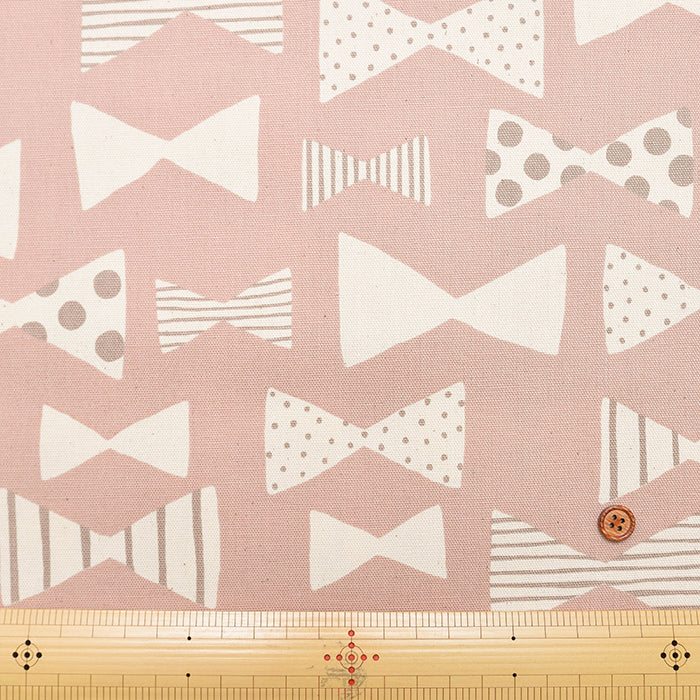 Cotton Oxford Fabric - Natural Girl Ribbon - nomura tailor