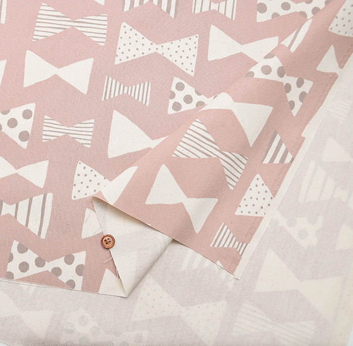Cotton Oxford Fabric - Natural Girl Ribbon - nomura tailor