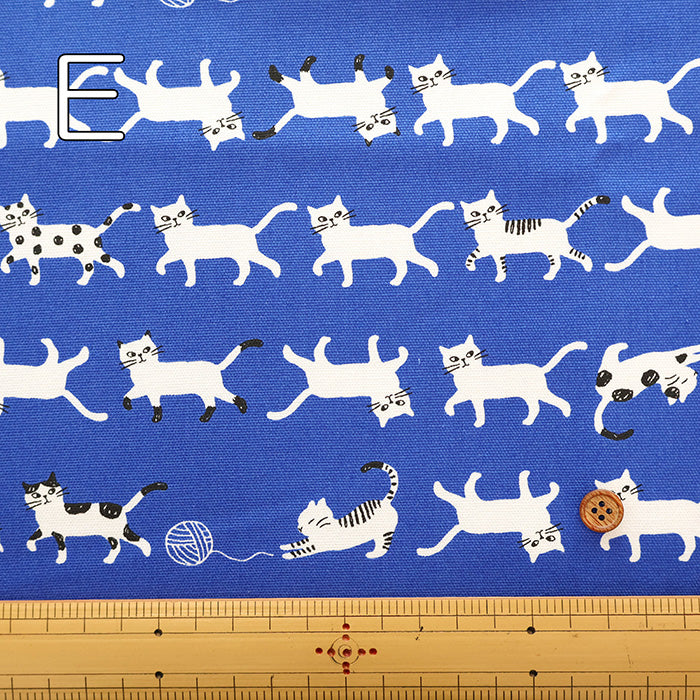Cotton Oxford Fabric - Simple Palette Cat - nomura tailor