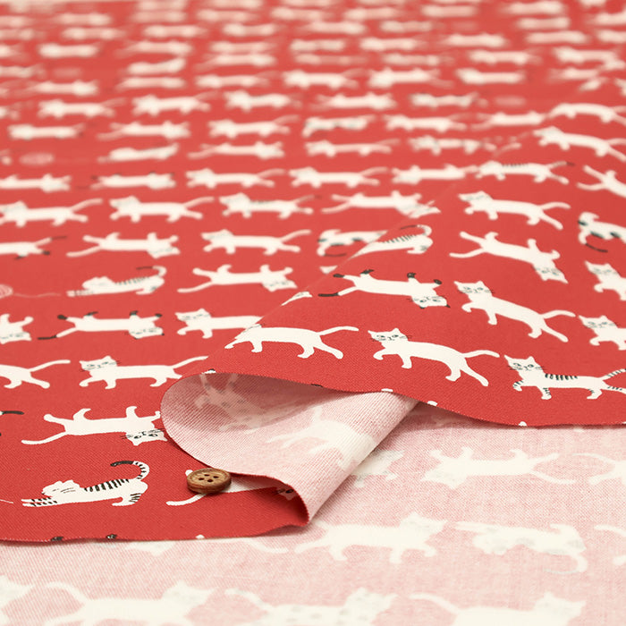 Cotton Oxford Fabric - Simple Palette Cat - nomura tailor