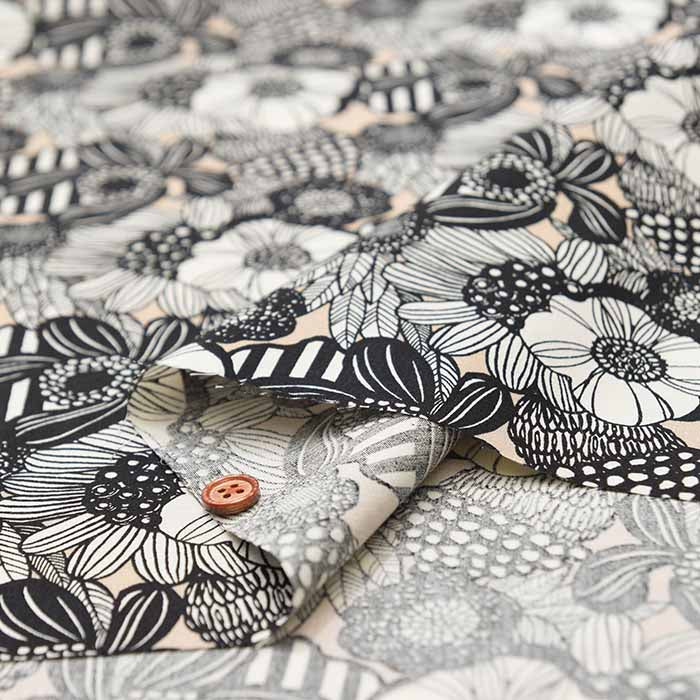 Cotton Broadcloth Printed Fabric - Mini Flower - nomura tailor
