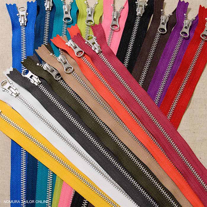 YKK Metal fastener 40cm (Silver) Nomura Original (No. 5 size) - nomura tailor