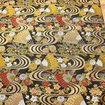 Gold Brocade with Fan and Stream Design - nomura tailor