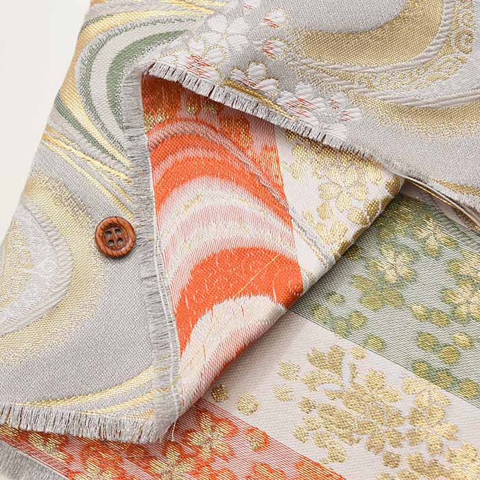 Gold Brocade (Large), Cherry Blossom Stream (Large) - nomura tailor