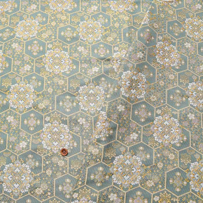 gold brocade tortoise shell flower - nomura tailor