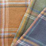 Linen Yarn-Dyed Line Fabric - Check - nomura tailor