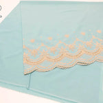Cotton 60 Lawn Border Lace Fabric - Motif - nomura tailor