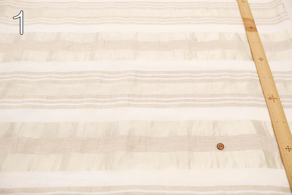 Made in Italy Linen Blend Border Fabric - nomura tailor