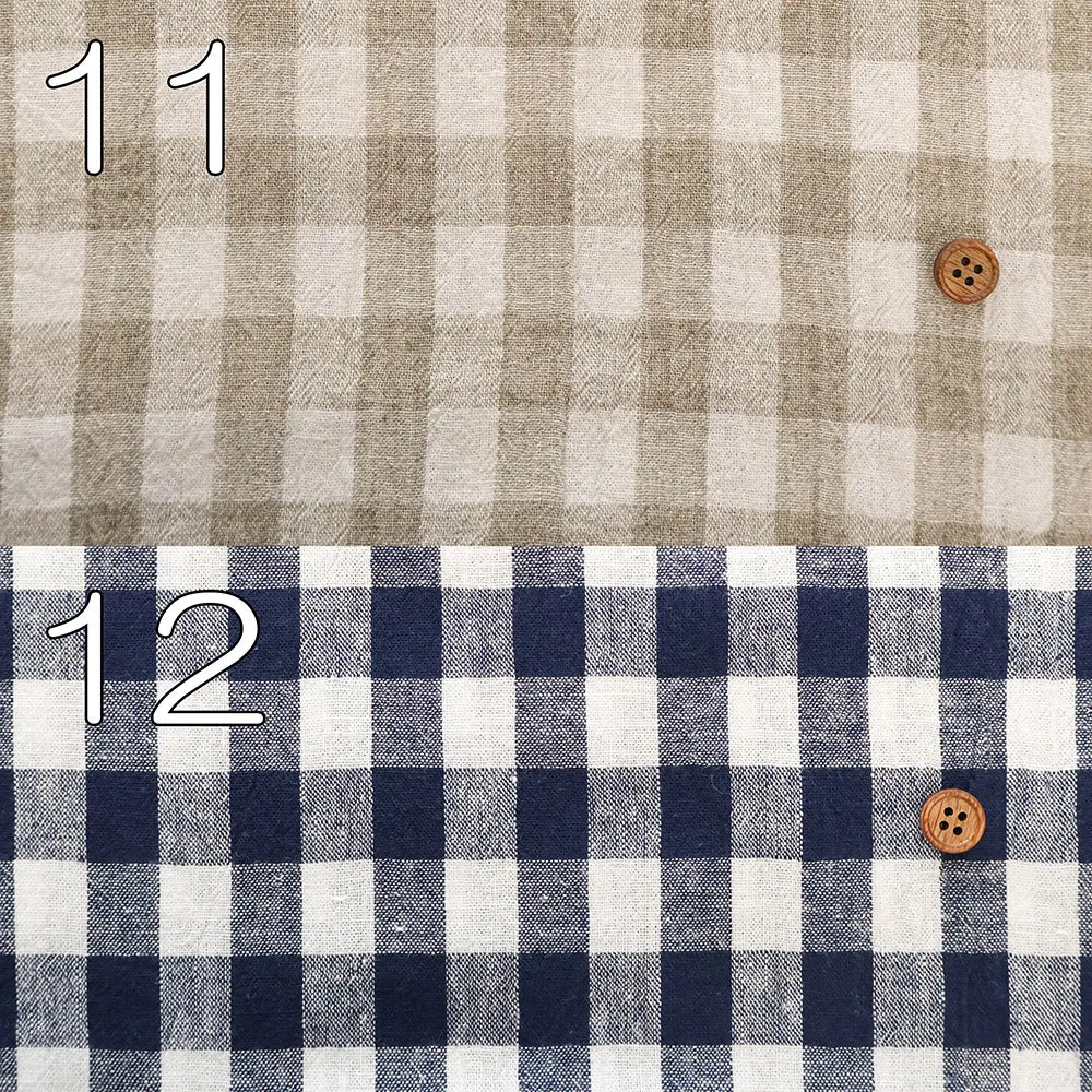 Washer-Finished C/L Block Check Fabric (Small) - nomura tailor