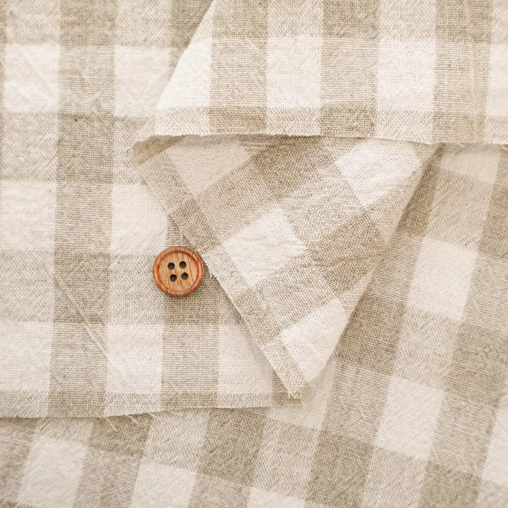 Washer-Finished C/L Block Check Fabric (Small) - nomura tailor