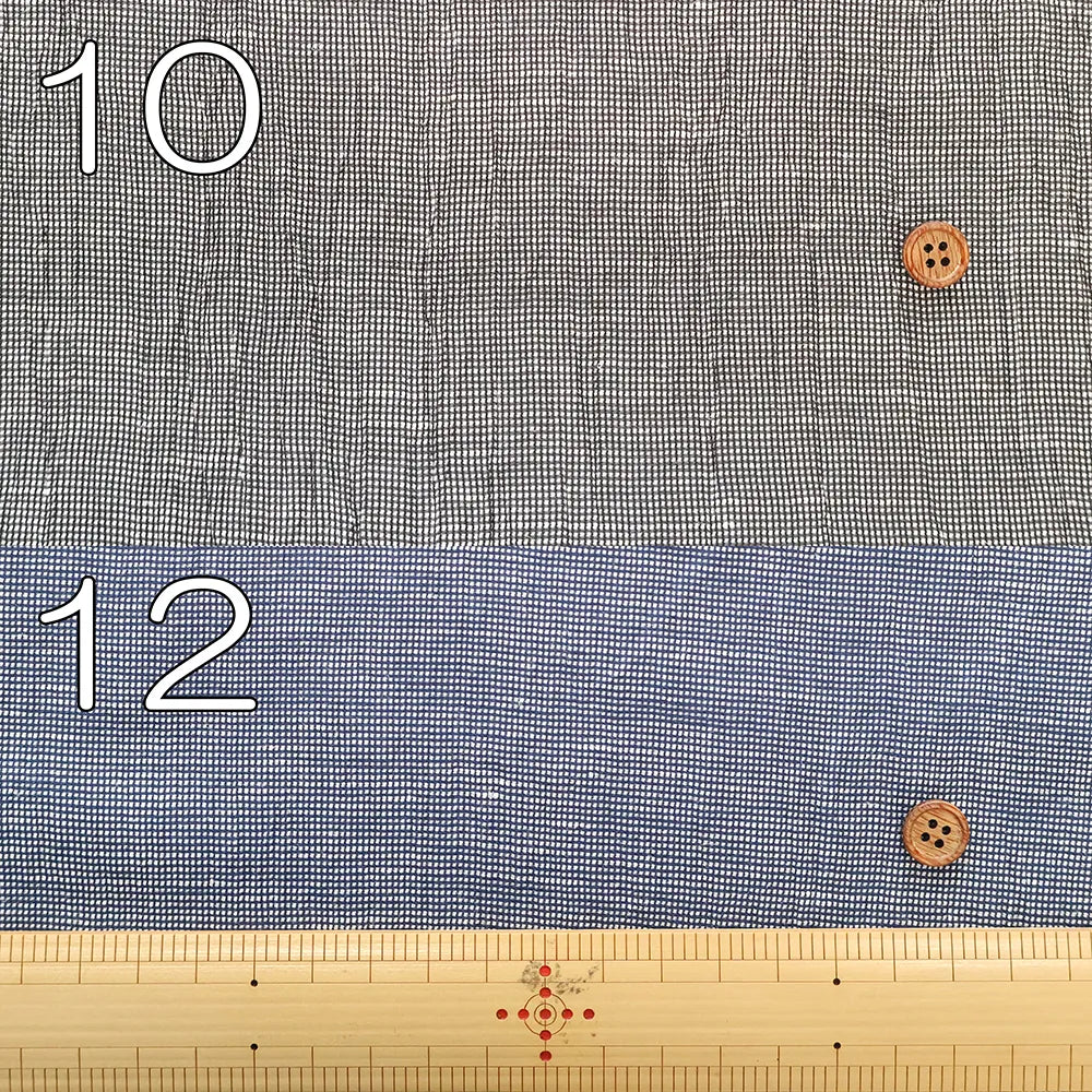 Yarn-dyed Linen Washer Fabric -Check - nomura tailor