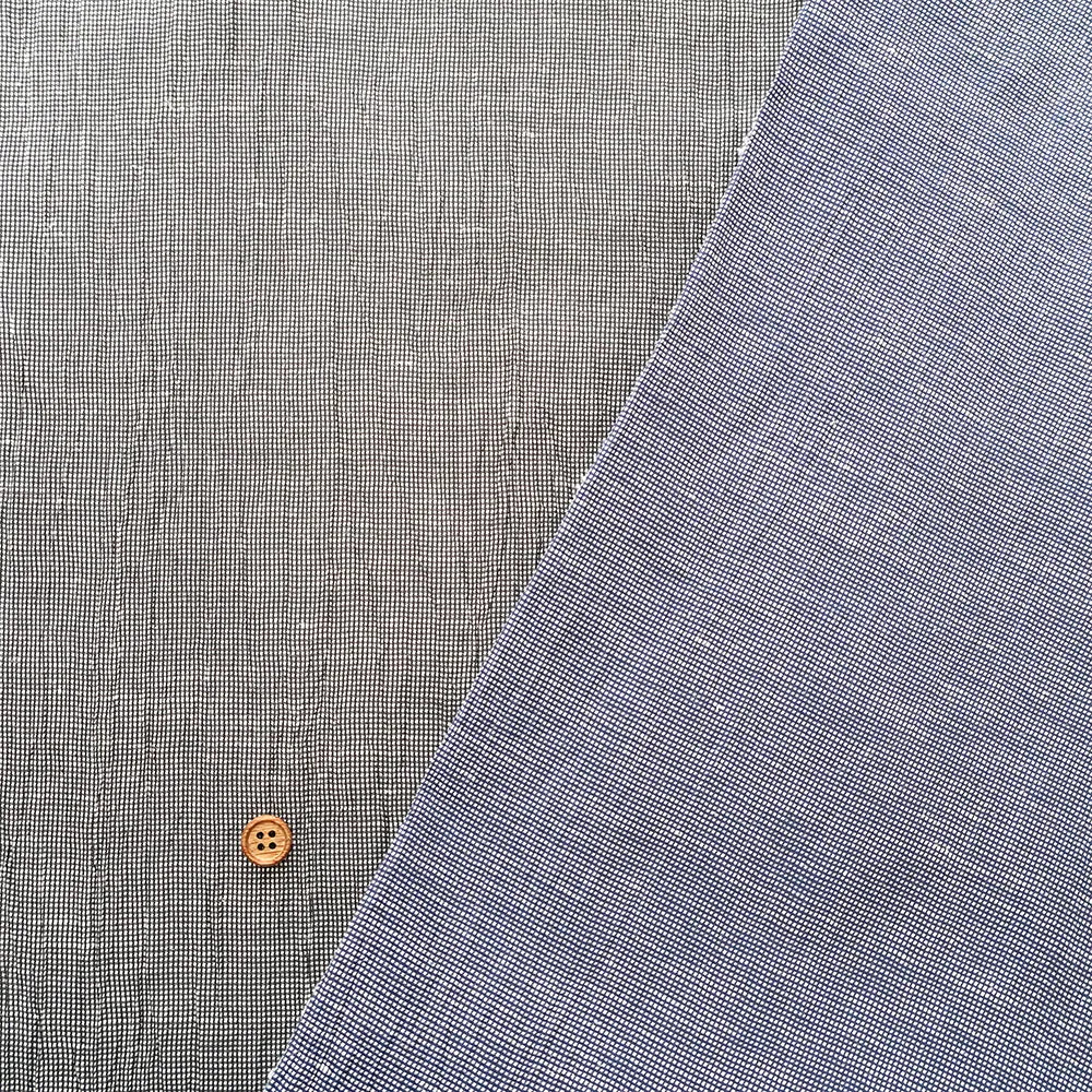 Yarn-dyed Linen Washer Fabric -Check - nomura tailor