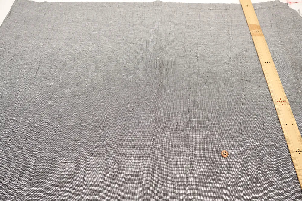Yarn-dyed Linen Washer Fabric -Check - nomura tailor