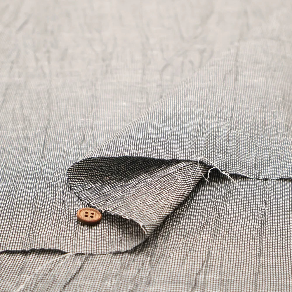 Yarn-dyed Linen Washer Fabric -Check - nomura tailor