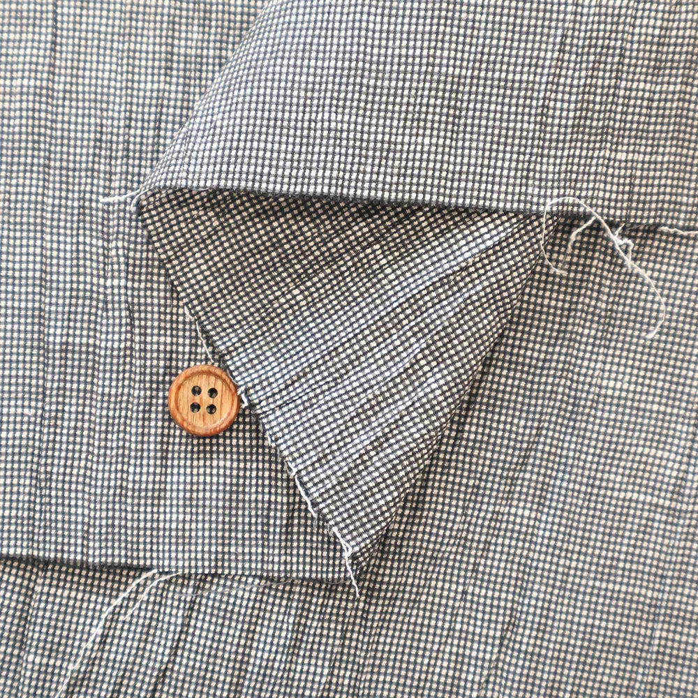 Yarn-dyed Linen Washer Fabric -Check - nomura tailor