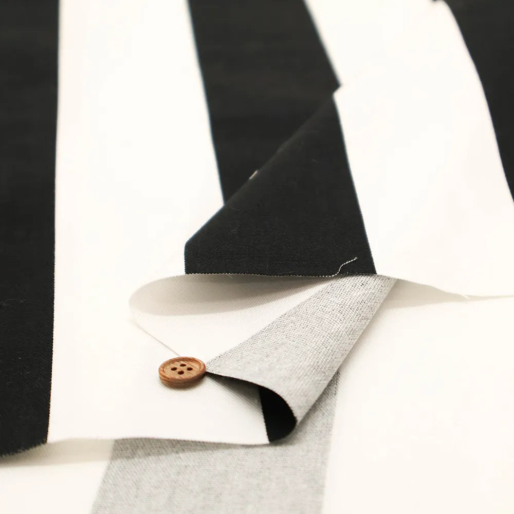 Cotton Oxford Printed Fabric LooPooL - Stripe - nomura tailor