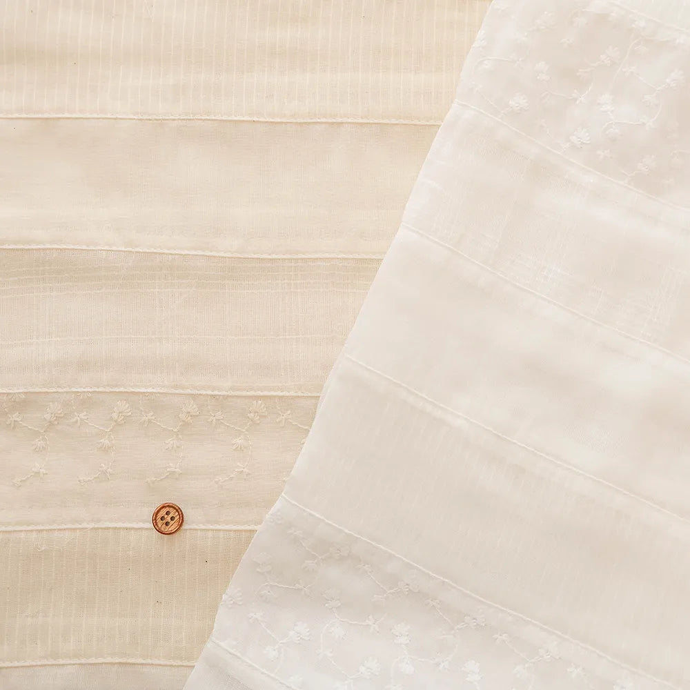 Made in India Cotton Voile Patchwork Fabri - Border - nomura tailor