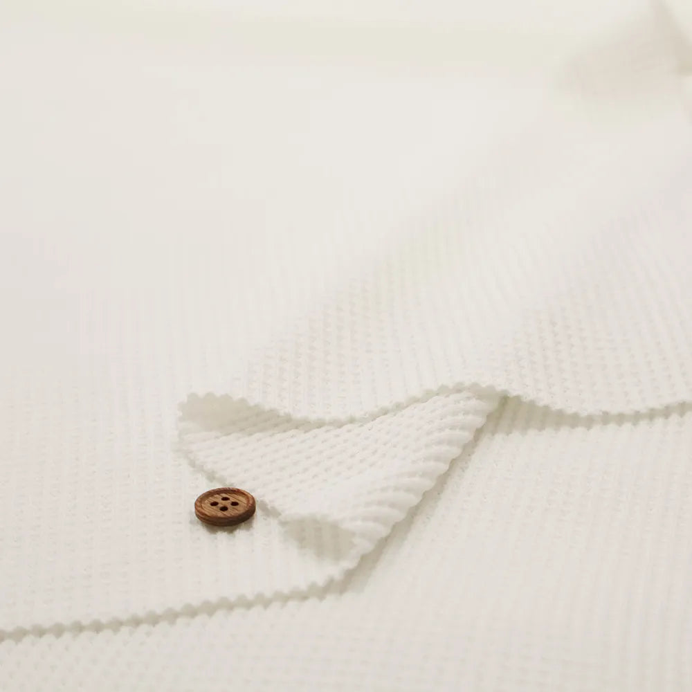 Recycled PET Polyester Waffle Knit Fabric - Plain - nomura tailor