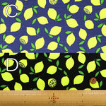 Cotton Oxford Fluorescent Printed Fabric - Lemon - nomura tailor