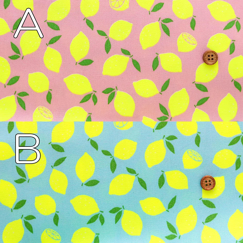 Cotton Oxford Fluorescent Printed Fabric - Lemon - nomura tailor