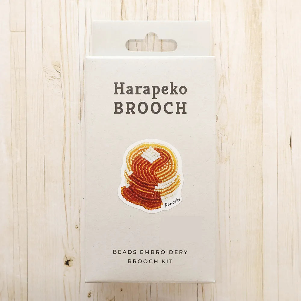 Bead Embroidery Kit Hungry Brooch - Pancakes - nomura tailor