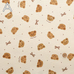 Cotton Oxford Printed Fabric - Bear - nomura tailor