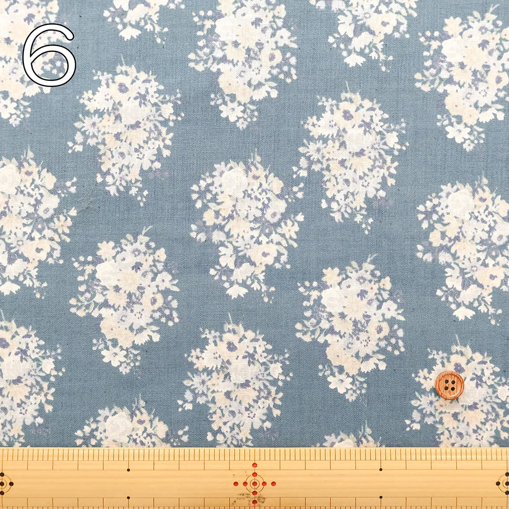 Cotton Unbleached Sharting Printed Fabric - Floral Harmony - nomura tailor