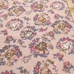 C/L Canvas Printed Fabric - Gobelin-Style - Flowers and Rabbits - nomura tailor