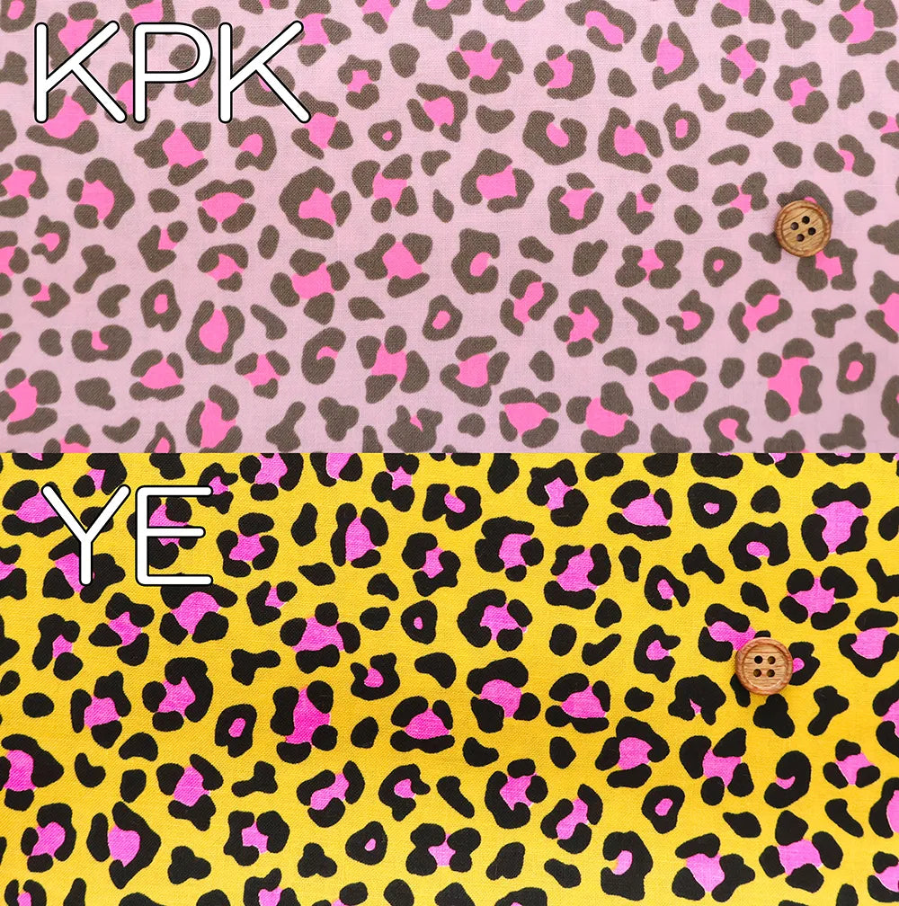 Neon Print Cotton Sharting Fabric - Leopard - nomura tailor