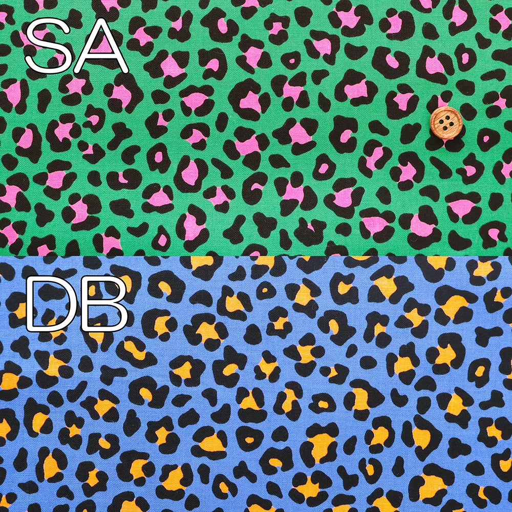 Neon Print Cotton Sharting Fabric - Leopard - nomura tailor