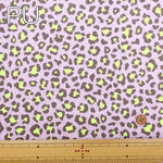 Neon Print Cotton Sharting Fabric - Leopard - nomura tailor