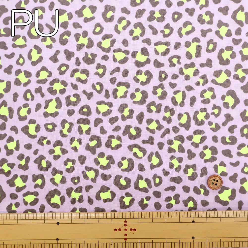 Neon Print Cotton Sharting Fabric - Leopard - nomura tailor