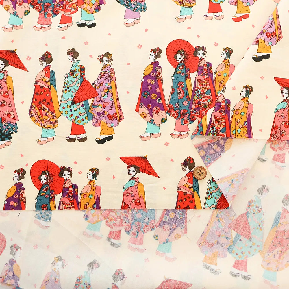Cotton Broad Printed Fabric komachi - nomura tailor