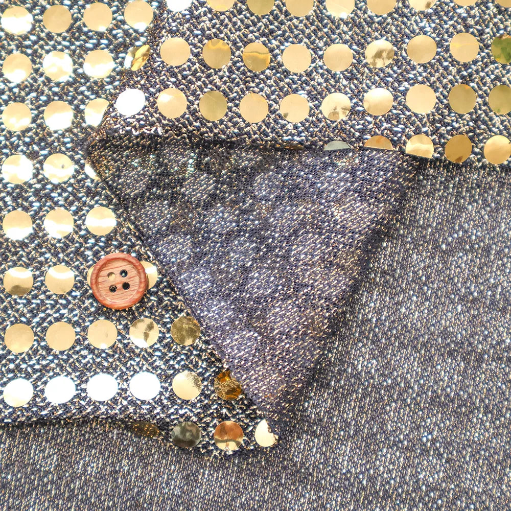 Made in Korea Nylon Glitter Knit Sequin Fabric - nomura tailor