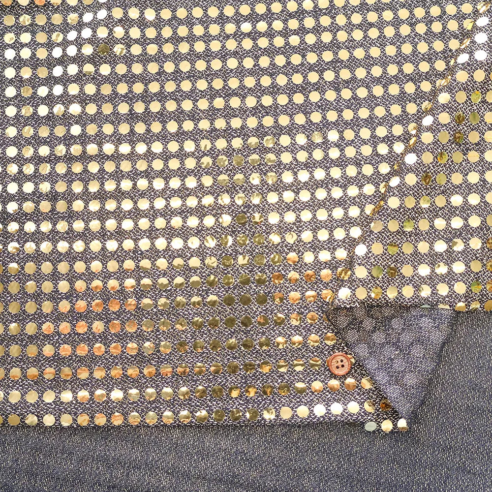 Made in Korea Nylon Glitter Knit Sequin Fabric - nomura tailor