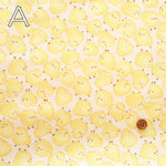 Cotton Double Gauze Printed Fabric - Chick - nomura tailor