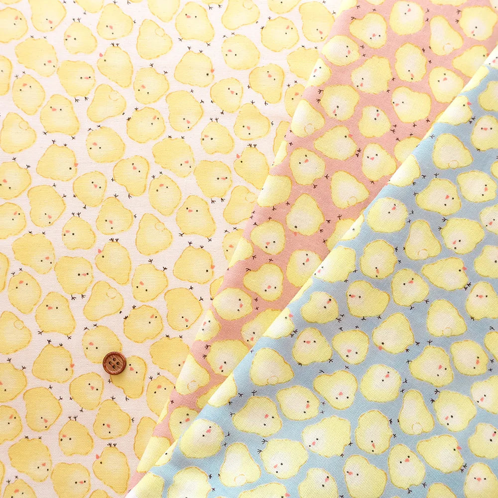 Cotton Double Gauze Printed Fabric - Chick - nomura tailor