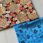 Cotton Muslin Lame (Glitter) Fabric - Chrysanthemum Mandala - nomura tailor