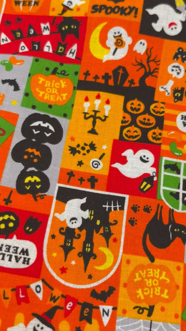 Cotton Scare Printed Fabric - Happy Halloween - nomura tailor