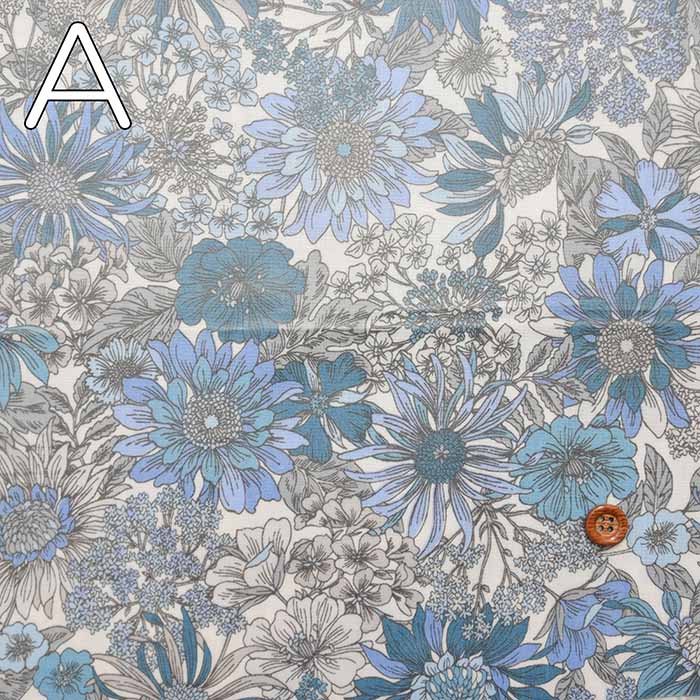 Broadprint laminated fabric <glossy> flower - nomura tailor