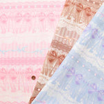 Cotton Ox Printed Fabric Classical Modern Ruffled Ribbon Lace - nomura tailor