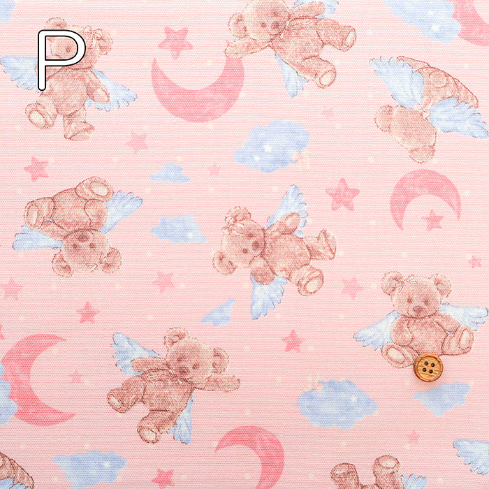 Cotton Oxford Fabric - Classical Modern Angel Bear - nomura tailor