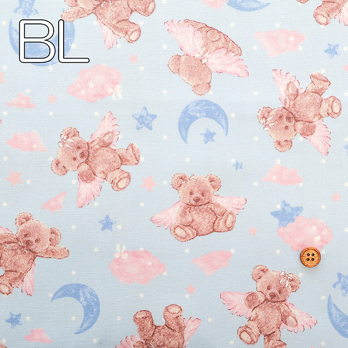 Cotton Oxford Fabric - Classical Modern Angel Bear - nomura tailor