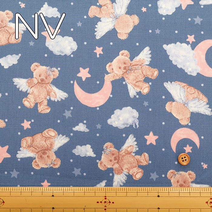 Cotton Oxford Fabric - Classical Modern Angel Bear - nomura tailor