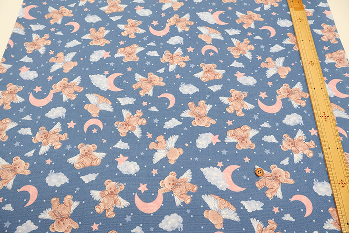 Cotton Oxford Fabric - Classical Modern Angel Bear - nomura tailor